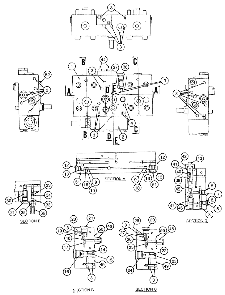 Схема запчастей Case 9050B - (8-150) - HYDRAULIC PUMP, REGULATOR COVER (08) - HYDRAULICS