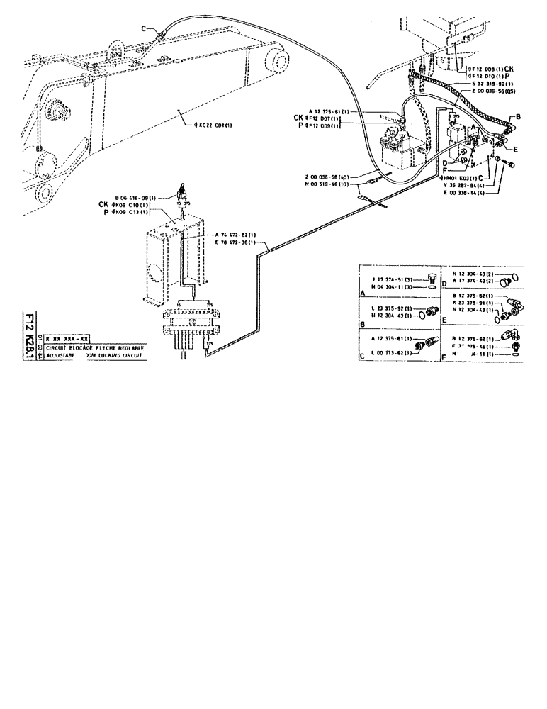 Схема запчастей Case 90BCL - (217) - ADJUSTABLE BOOM LOCKING CIRCUIT (07) - HYDRAULIC SYSTEM
