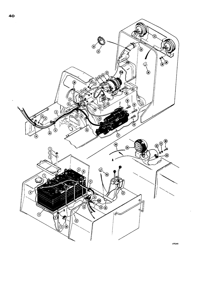 Схема запчастей Case 850 - (040) - ELECTRICAL SYSTEM (06) - ELECTRICAL SYSTEMS