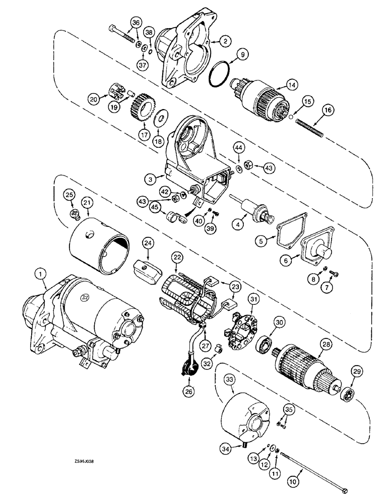 Схема запчастей Case 550E - (4-06) - STARTER (04) - ELECTRICAL SYSTEMS