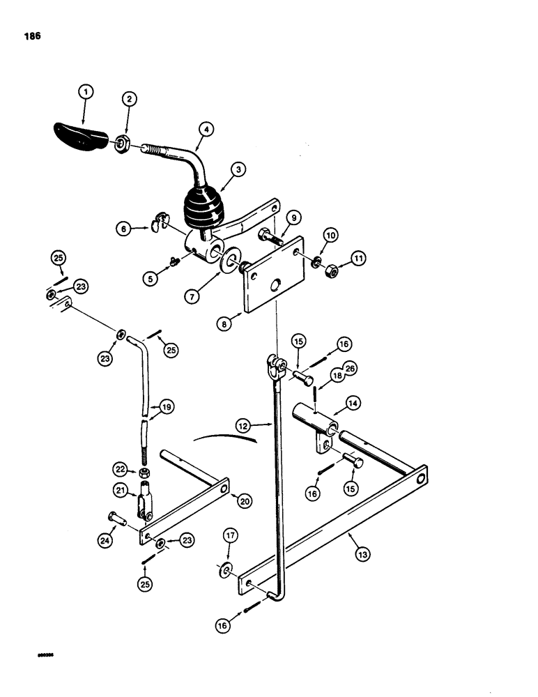 Схема запчастей Case 580SD - (186) - FRONT DRIVE AXLE CONTROL (06) - POWER TRAIN