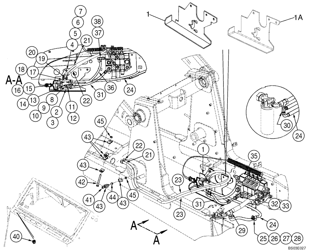 Схема запчастей Case 570MXT - (08-08) - HYDRAULICS - COUPLER, LOADER TOOL QUICK (08) - HYDRAULICS