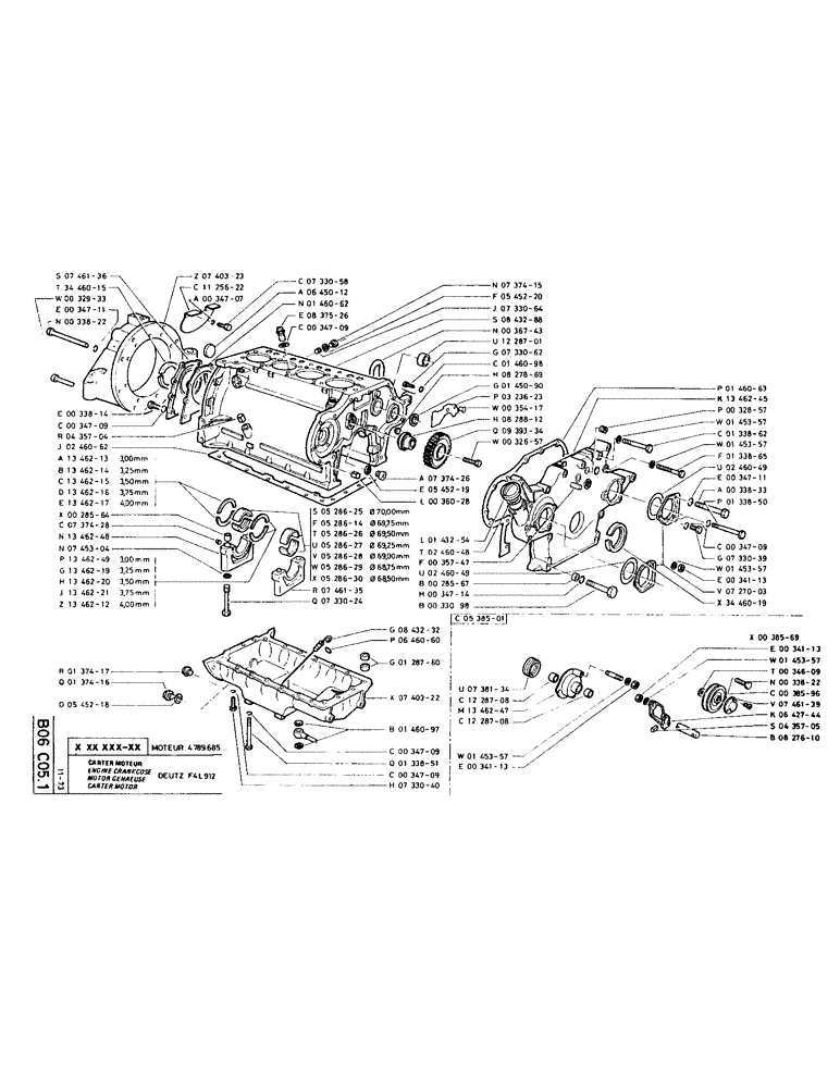 Схема запчастей Case TC45 - (031) - ENGINE CRANKCOSE 