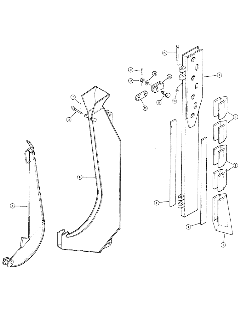 Схема запчастей Case 475 - (272) - BLADE AND CHUTE ASSEMBLY, 2-1/2" WIDE BLADE - 24", 30", AND 36 COVER DEPTHS (89) - TOOLS
