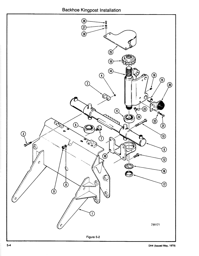 Схема запчастей Case DH4 - (5-04) - BACKHOE KINGPOST INSTALLATION (89) - TOOLS