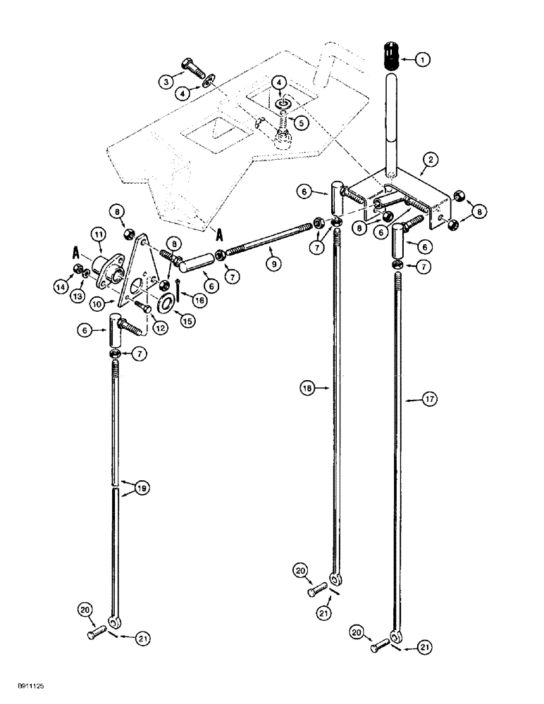 Схема запчастей Case 860 - (9-080) - BACKFILL BLADE CONTROLS (09) - CHASSIS/ATTACHMENTS