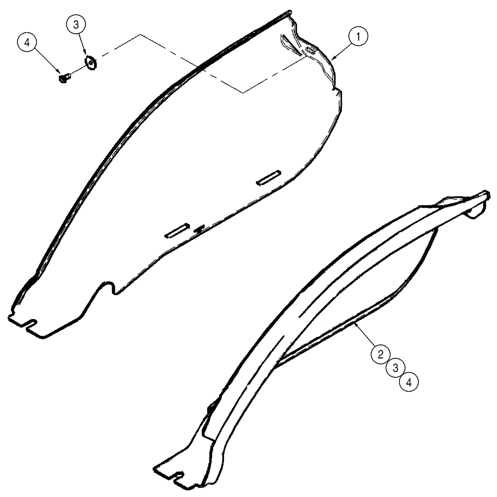 Схема запчастей Case 621D - (09-19) - FENDERS, REAR, WHEEL WELLS (09) - CHASSIS