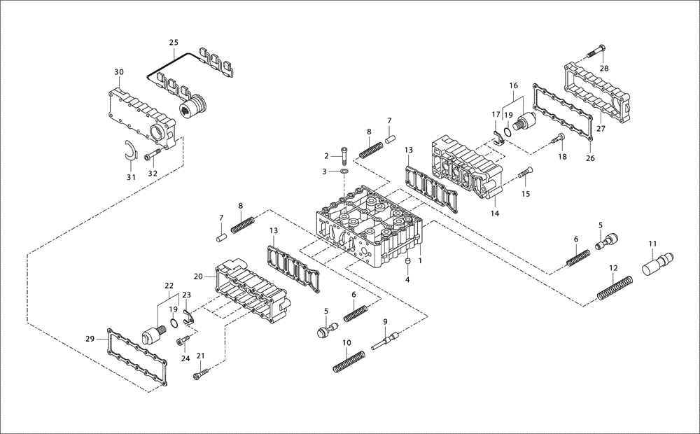 Схема запчастей Case 327B - (18A00000978[001]) - VALVE, GEARSHIFT SYSTEM (87450724) (03) - Converter / Transmission