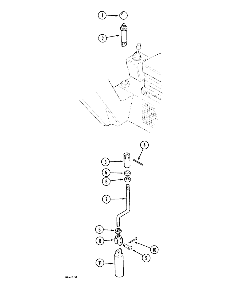Схема запчастей Case 170C - (9-040) - TURNTABLE LOCKING PARTS (09) - CHASSIS
