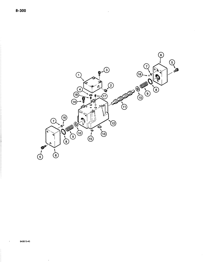 Схема запчастей Case 1187B - (8-300) - DIRECTIONAL VALVE, USED WITH ROTARY CUTTER (08) - HYDRAULICS