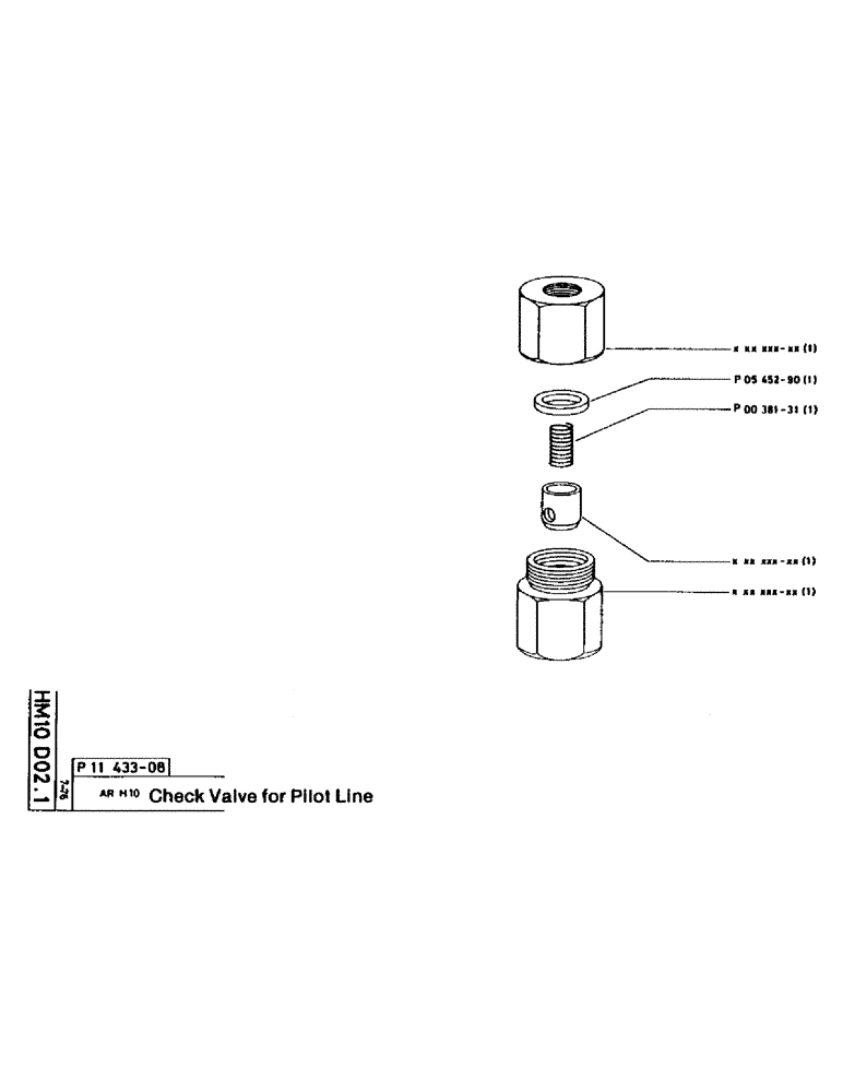 Схема запчастей Case 160CL - (54) - CHECK VALVE FOR PILOT LINE (07) - HYDRAULIC SYSTEM