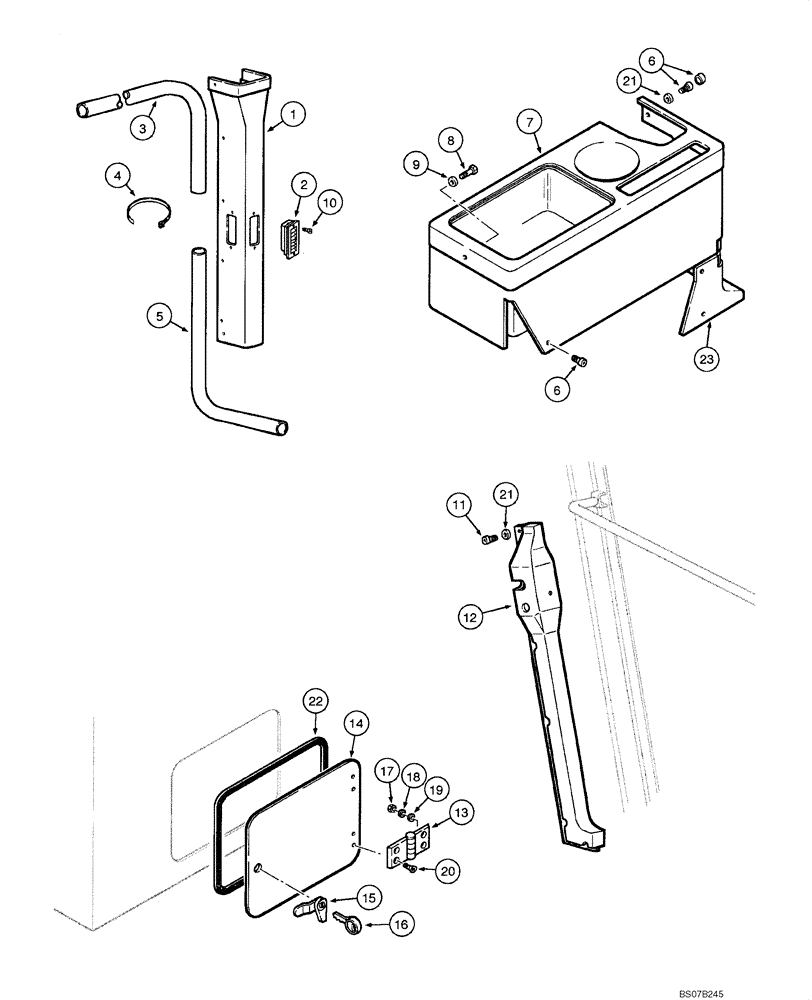 Схема запчастей Case 885 - (09.36[00]) - CAB - INNER UPHOLSTERY LH/RH (09) - CHASSIS