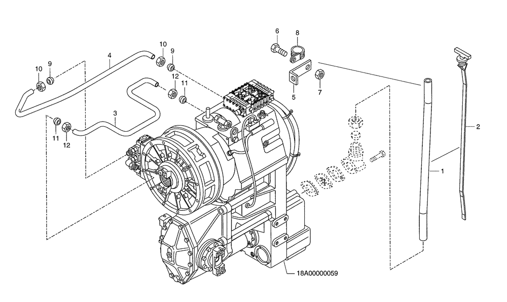 Схема запчастей Case 340 - (16A00000539[001]) - GEAR BOX - TRANSFORMATION (03) - Converter / Transmission