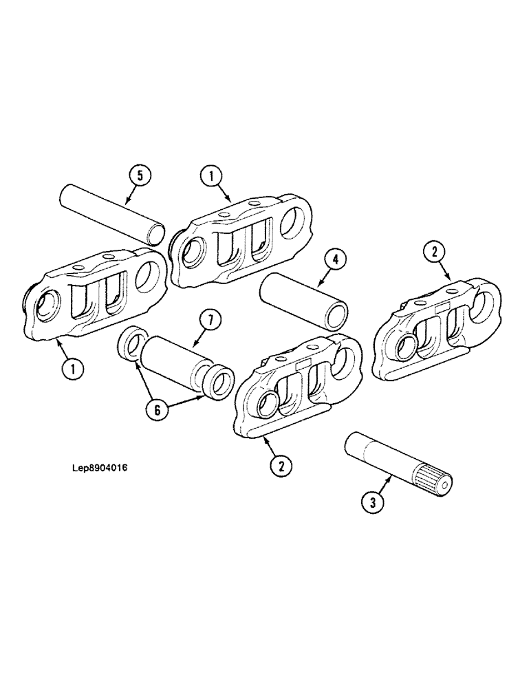 Схема запчастей Case 688C - (5-12) - CHAIN 44 LINKS (04) - UNDERCARRIAGE