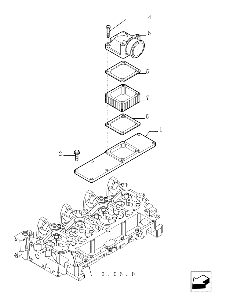 Схема запчастей Case TX742 - (0.07.1[01]) - INTAKE MANIFOLD (10) - ENGINE