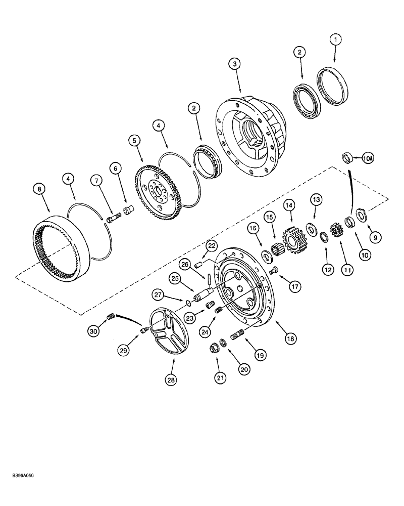 Схема запчастей Case 760 - (06-064) - FRONT AND REAR AXLES, PLANETARY (23) - FOUR WHEEL DRIVE SYSTEM