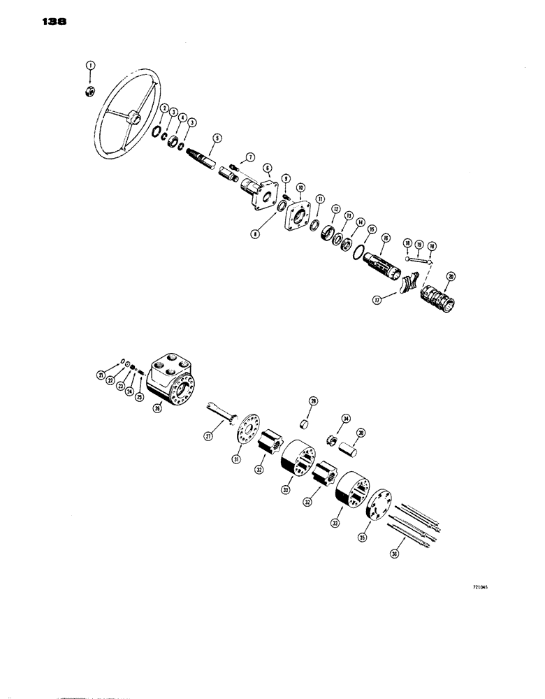 Схема запчастей Case W14 - (138) - L50543 STEERING PUMP (05) - STEERING