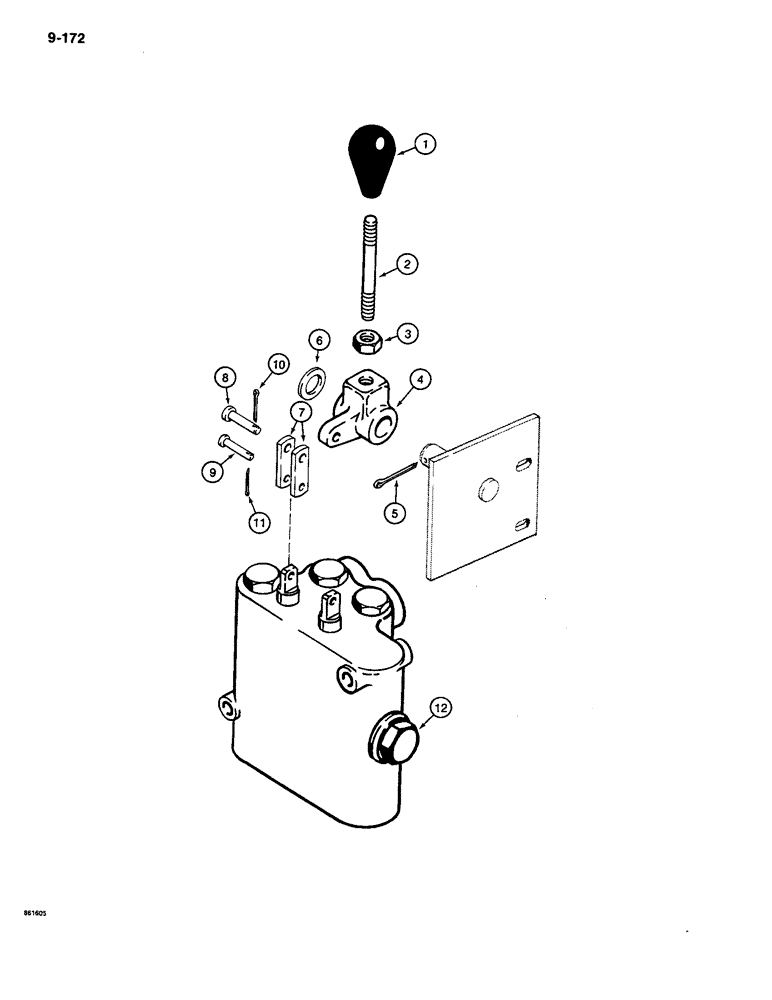 Схема запчастей Case CASE - (9-172) - ATTACHMENT LIFT CONTROL (09) - CHASSIS