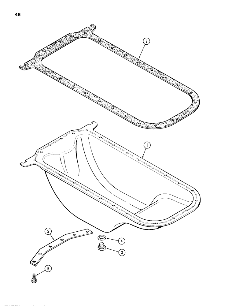 Схема запчастей Case 680H - (046) - OIL PAN, 336BD DIESEL ENGINE (02) - ENGINE