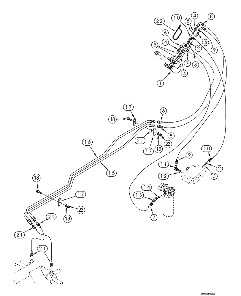 Схема запчастей Case 586G - (05-02) - HYDRAULICS - STEERING (05) - STEERING