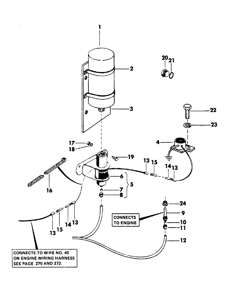 Схема запчастей Case 40BLC - (286) - COLD WEATHER STARTING KIT (01) - ENGINE