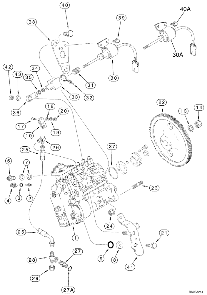 Схема запчастей Case 688G - (3-20) - FUEL INJECTION PUMP AND DRIVE, 4T-390 EMISSIONS CERTIFIED ENGINE (03) - FUEL SYSTEM