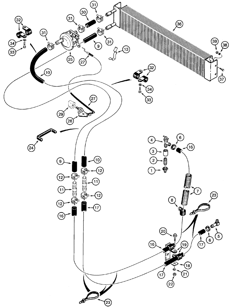 Схема запчастей Case 1150H - (09-32) - CAB- HEATER SYSTEM (09) - CHASSIS