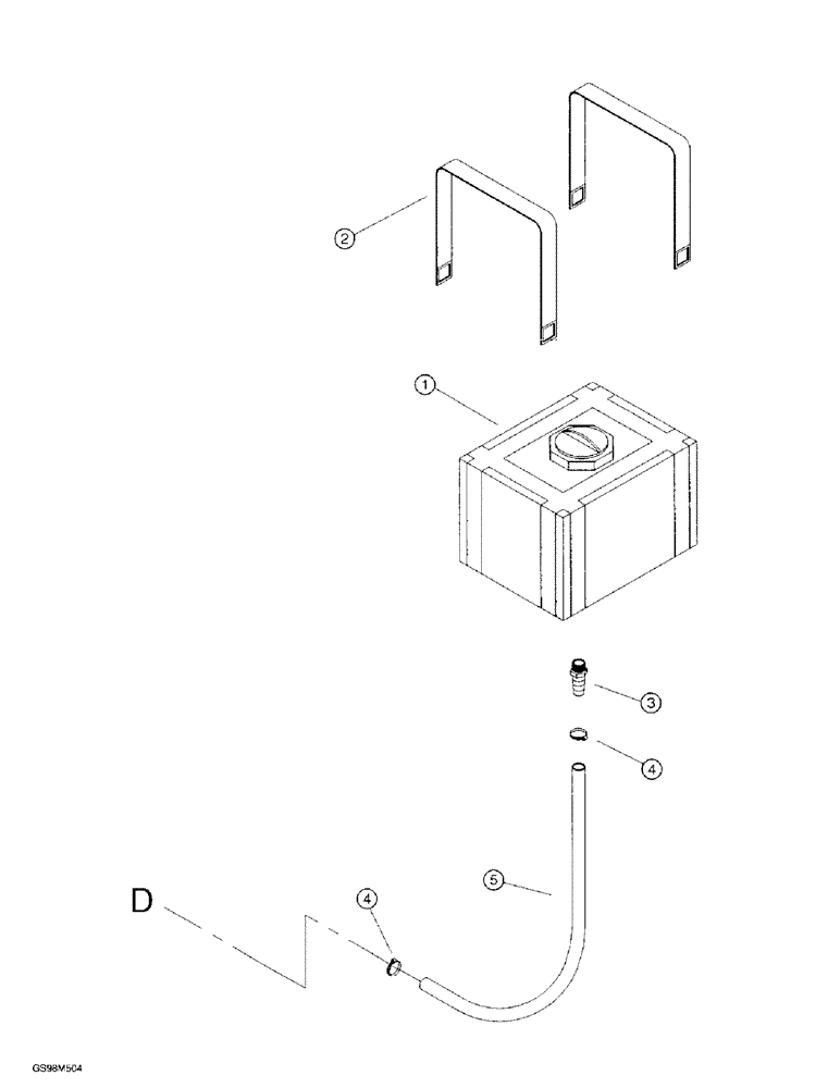 Схема запчастей Case BPG335 - (9-10) - FRESH WATER TANK 