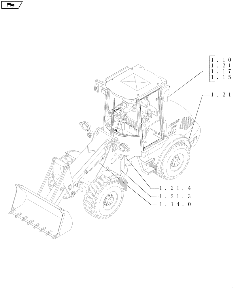 Схема запчастей Case 221E - (SEC. 02) - FUEL TANK - MUFFLER - RADIATOR - AIR CLEANER (00) - GENERAL