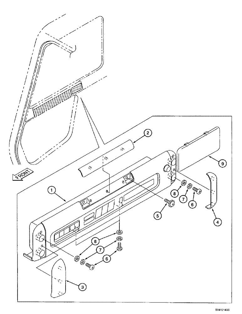 Схема запчастей Case 9010B - (4-022) - INSTRUMENT CLUSTER AND MOUNTING (04) - ELECTRICAL SYSTEMS