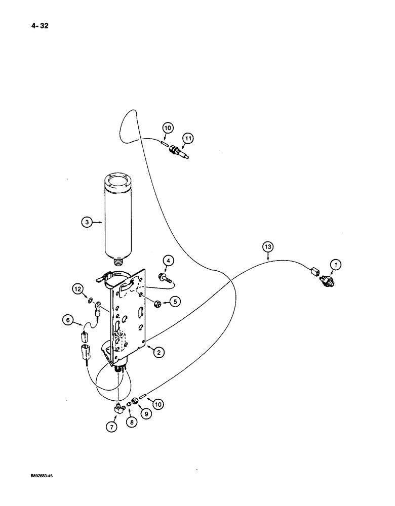 Схема запчастей Case 650 - (4-32) - COLD START SYSTEM (04) - ELECTRICAL SYSTEMS