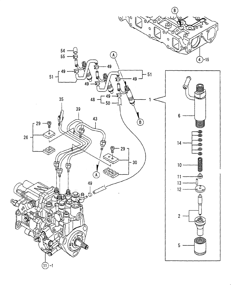 Схема запчастей Case CX27B - (ENGINE-12[1]) - FUEL INJECTION PUMP (10) - ENGINE