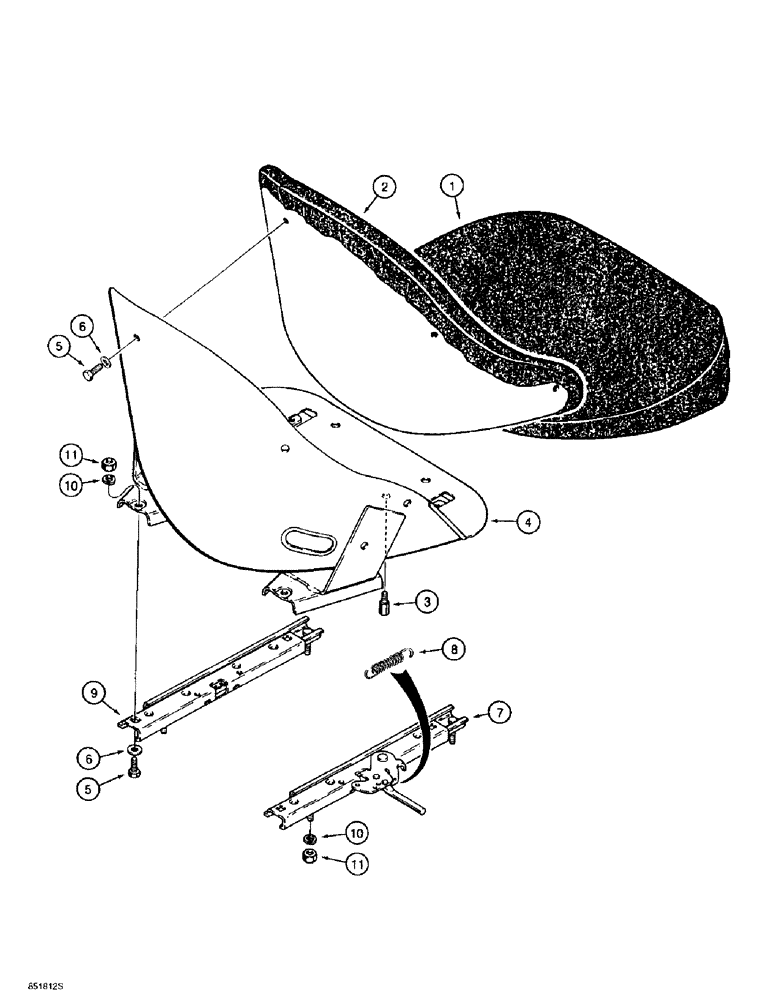 Схема запчастей Case 584E - (9-134) - DELUXE OPERATORS SEAT (09) - CHASSIS/ATTACHMENTS