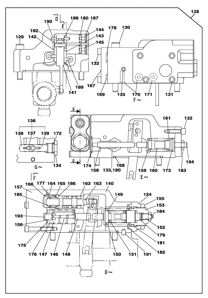 Схема запчастей Case CX300C - (08-108-00[01]) - HIGH PRESSURE PUMP - REGULATOR - WITH AUXILIARY HYDRAULICS (08) - HYDRAULICS