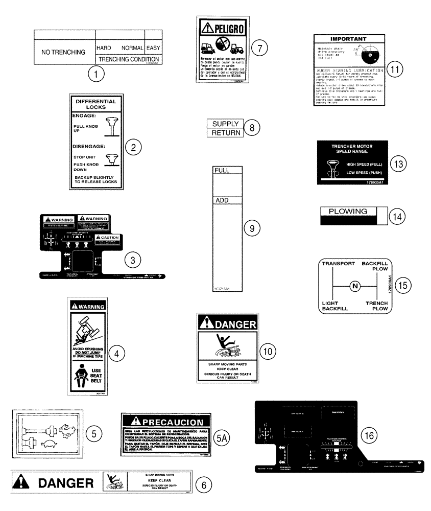 Схема запчастей Case 960 - (09-65) - DECALS SPANISH (09) - CHASSIS