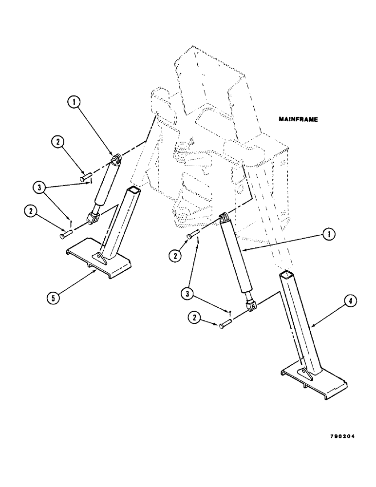 Схема запчастей Case D-70 - (06) - D-70 STABILIZER INSTALLATION 
