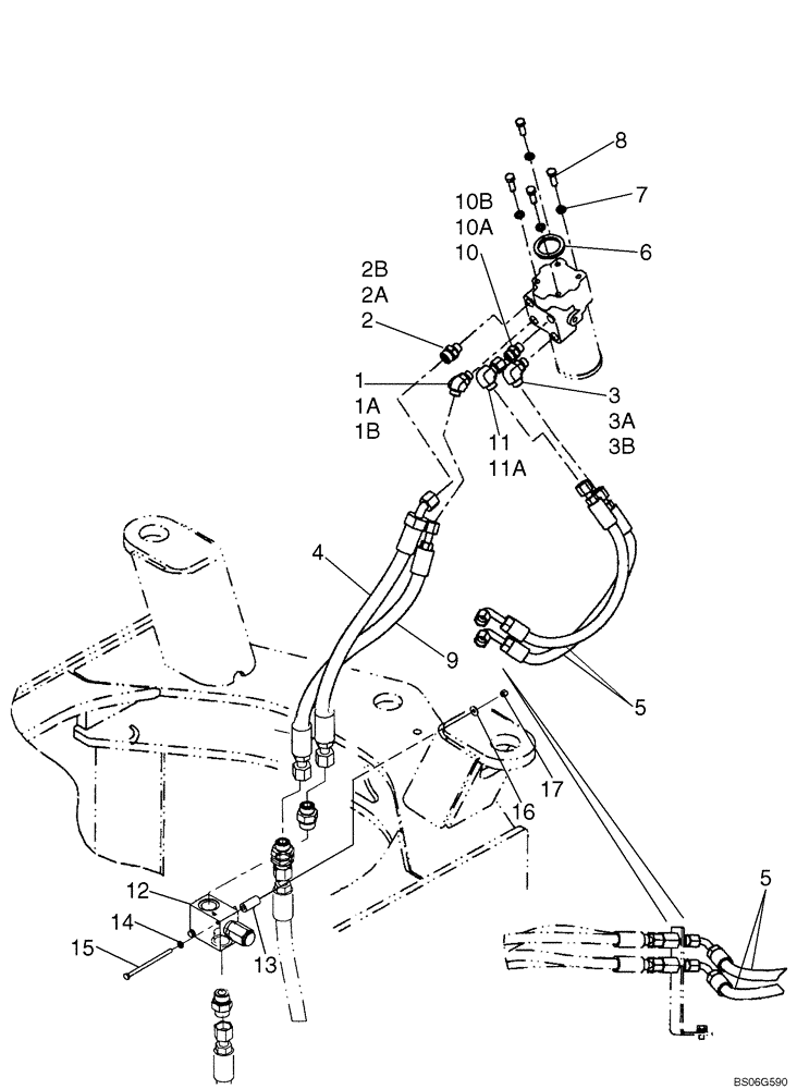 Схема запчастей Case 721E - (05-07) - STEERING - HYDRAULICS (05) - STEERING