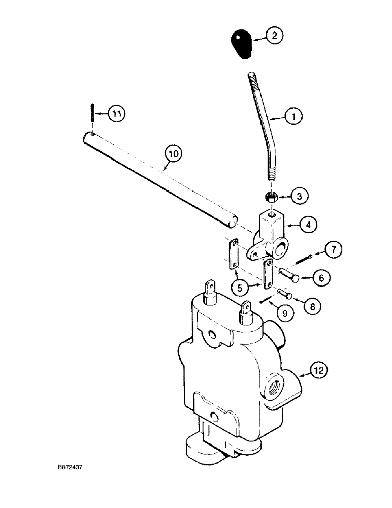 Схема запчастей Case TF300 - (6-34) - BACKFILL BLADE CONTROLS AND LINKAGE (06) - POWER TRAIN
