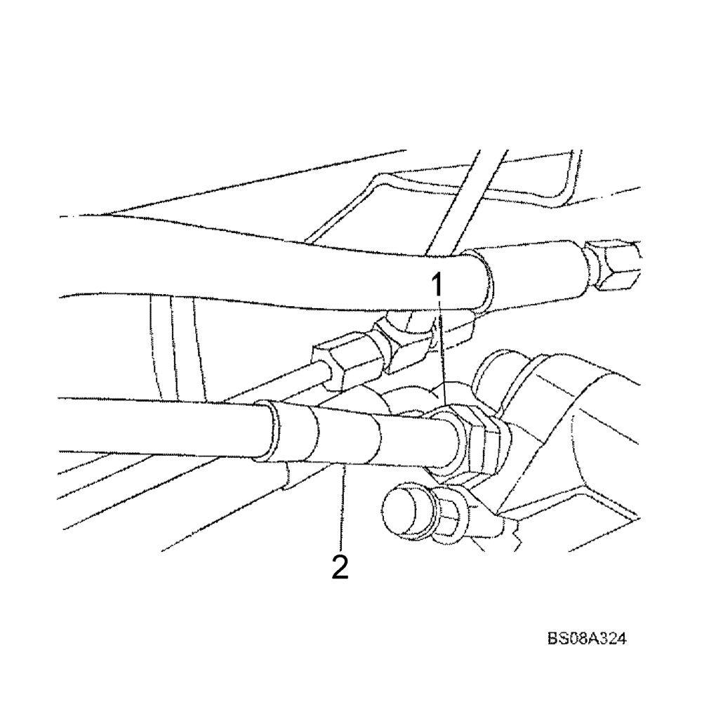 Схема запчастей Case 321E - (19.203[1611111100]) - SECURE PARKING BRAKE CABLE (33) - BRAKES & CONTROLS