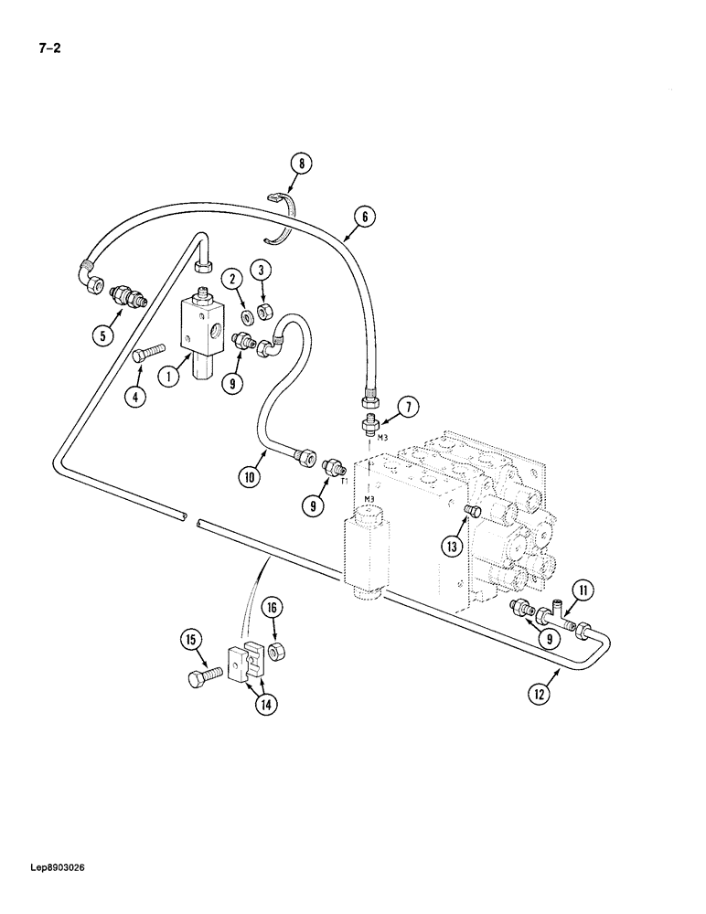 Схема запчастей Case 688 - (7-02) - TRACK DRIVE CONTROL CIRCUIT (07) - BRAKES
