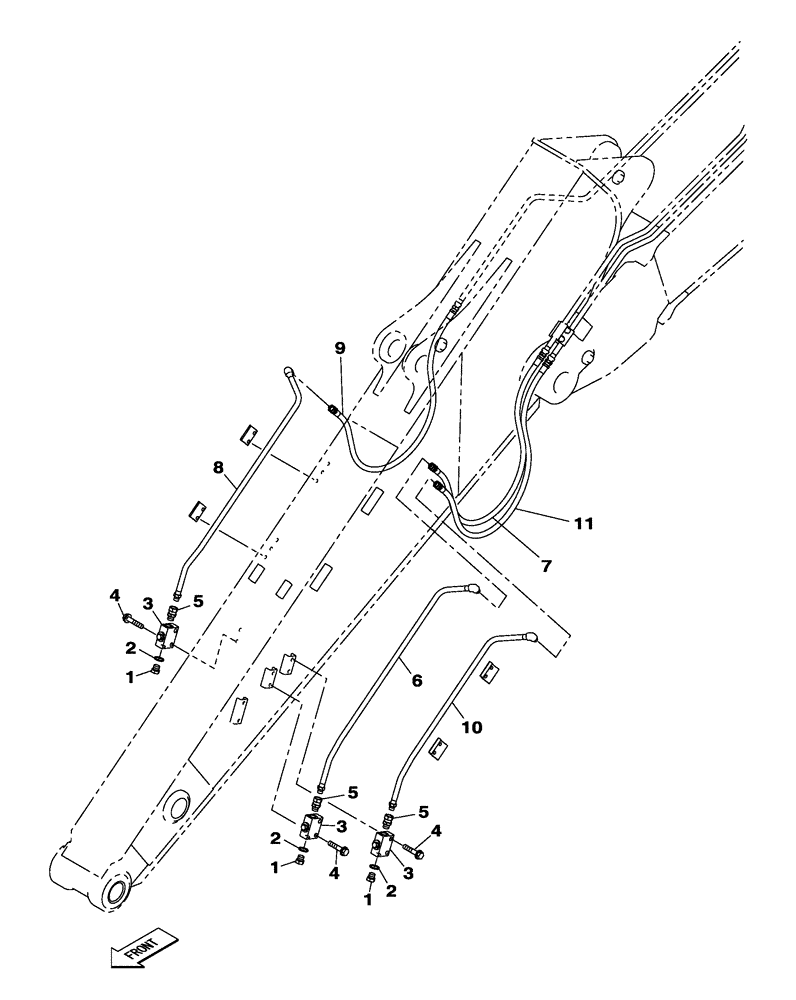 Схема запчастей Case CX250C - (08-021[00]) - HYDRAULIC CIRCUIT - DIPPER 3.00 M - LOW FLOW (08) - HYDRAULICS