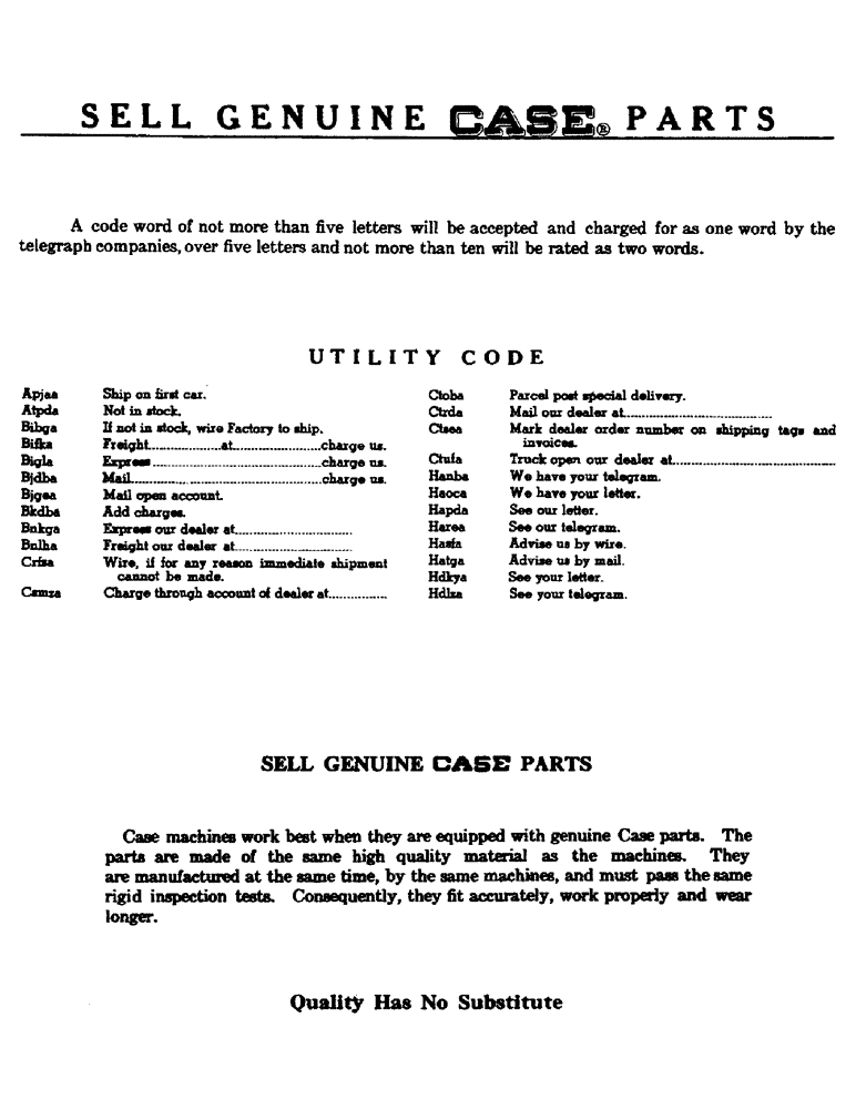 Схема запчастей Case 31 - (002) - UTILITY CODE 