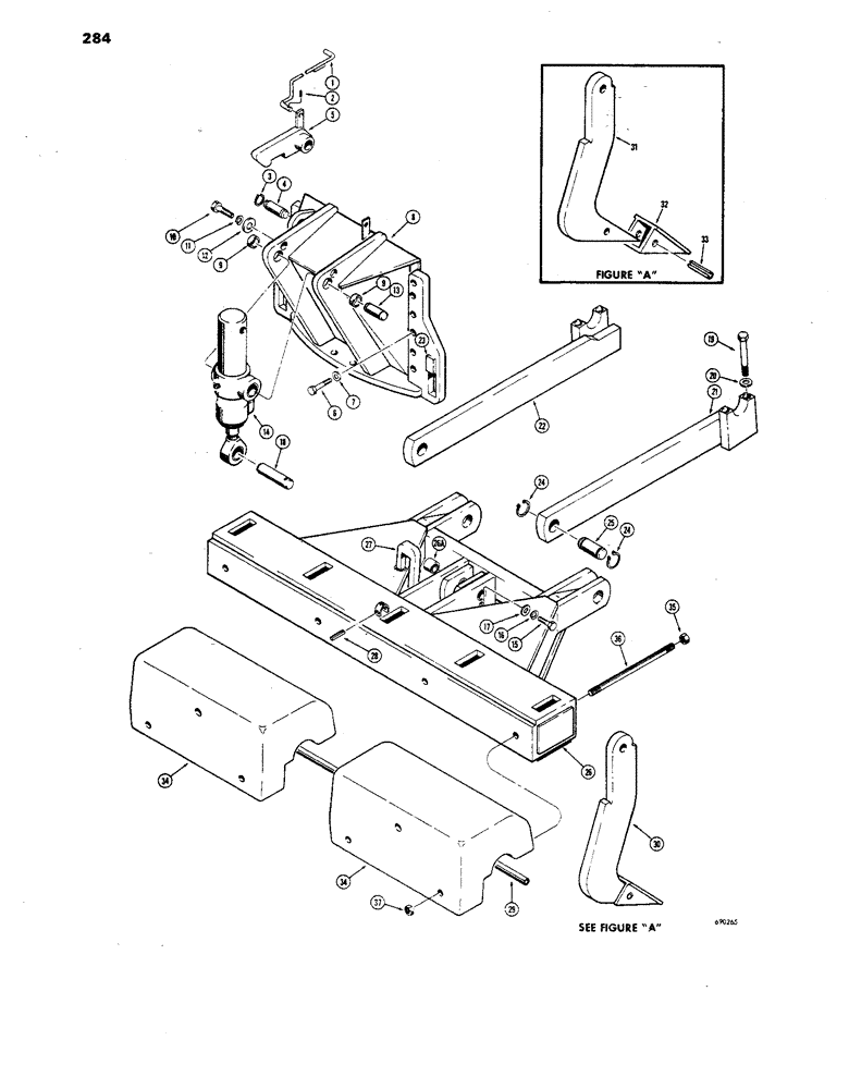 Схема запчастей Case 850 - (284) - RIPPER - MECHANICAL (05) - UPPERSTRUCTURE CHASSIS