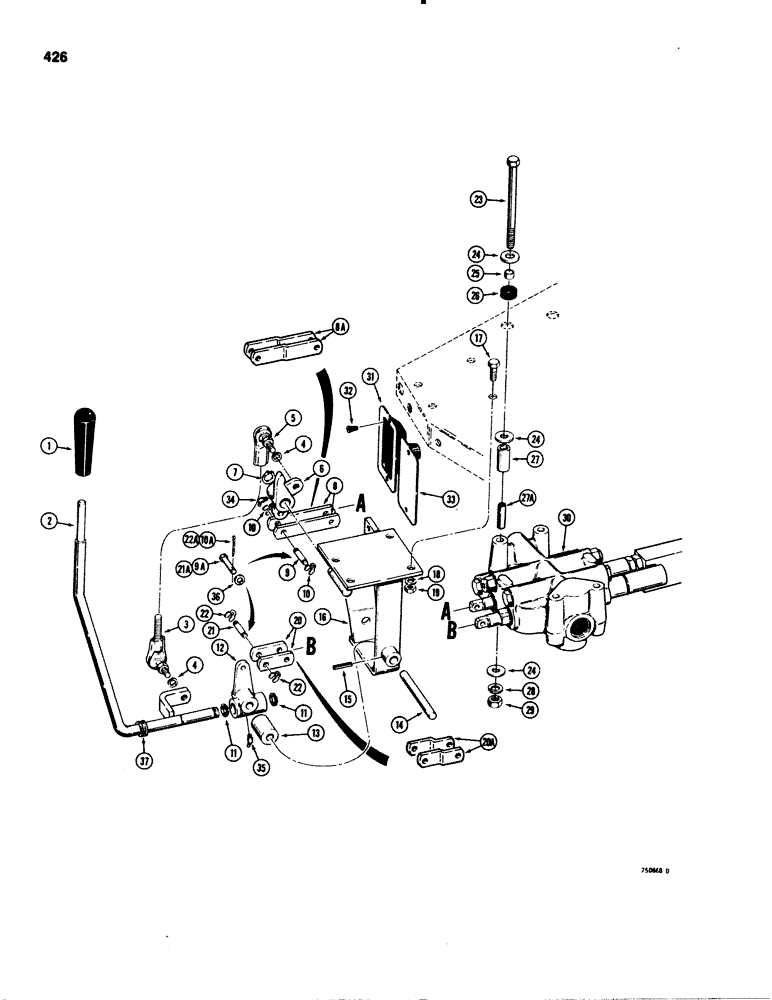 Схема запчастей Case 580C - (426) - LOADER CONTROLS (2 SPOOL) (09) - CHASSIS/ATTACHMENTS
