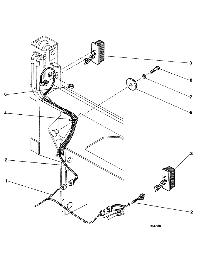 Схема запчастей Case 580G - (089A) - REAR SIGNAL LAMPS - SIDESHIFT BACKHOE STARTING FROM NO. 3.948.950 (04) - ELECTRICAL SYSTEMS