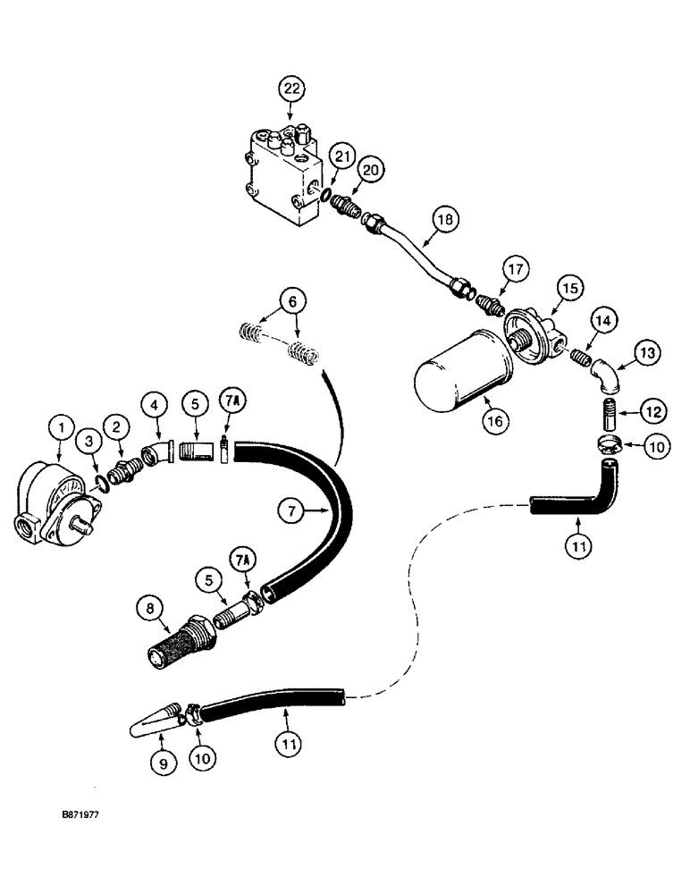 Схема запчастей Case TF300 - (8-06) - TRENCHER BOOM LIFT HYDRAULIC CIRCUIT, CONTROL VALVE TO (08) - HYDRAULICS