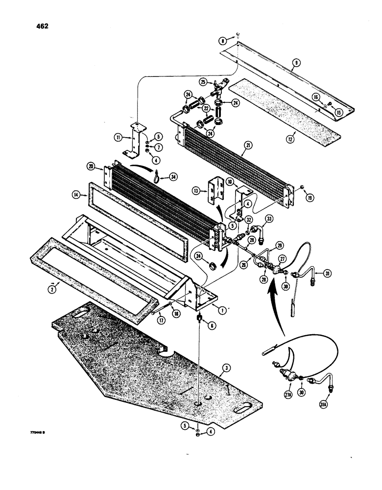 Схема запчастей Case W24C - (462) - HEATER AND AIR CONDITIONING PLENUM (09) - CHASSIS/ATTACHMENTS