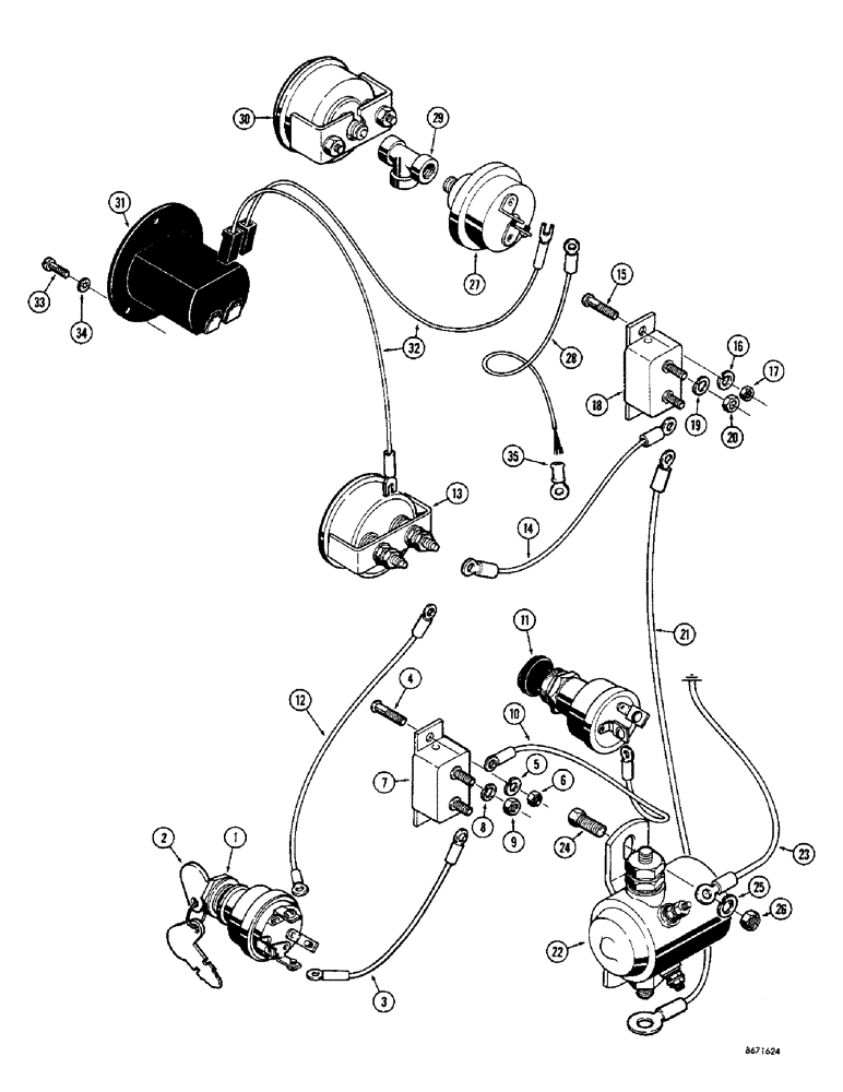 Схема запчастей Case 1150 - (053A) - INSTRUMENT PANEL WIRING (06) - ELECTRICAL SYSTEMS