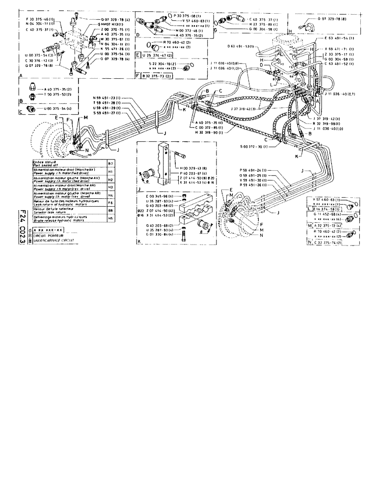 Схема запчастей Case 90BCL - (236) - UNDERCARRIAGE CIRCUIT (07) - HYDRAULIC SYSTEM
