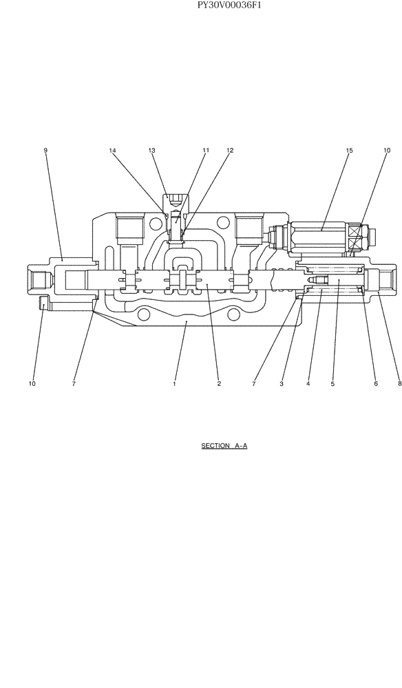 Схема запчастей Case CX50B - (07-002) - VALVE ASSY, CONTROL, P/N PY30V00036F1 (35) - HYDRAULIC SYSTEMS
